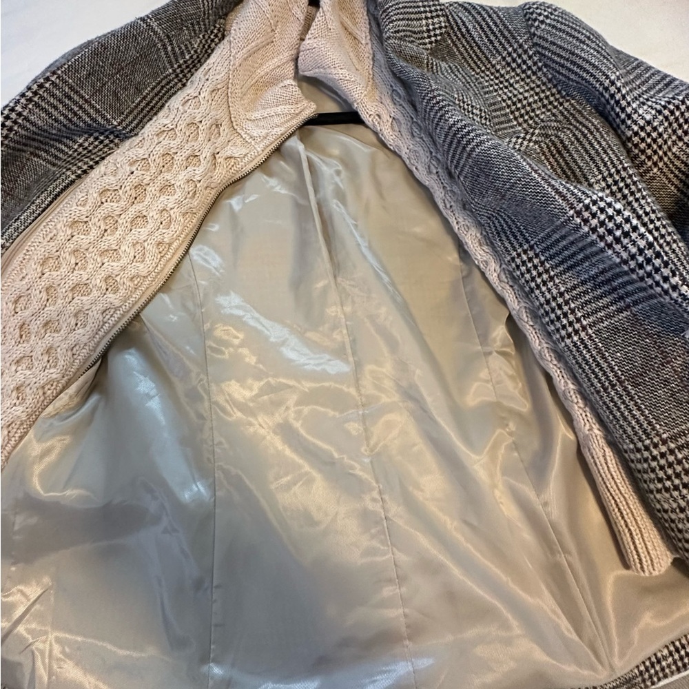 Fate Plaid Blazer with Removable Sweater Dickie Insert and Cuffs Size Small - Picture 9 of 10